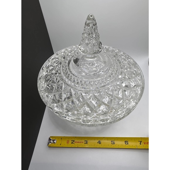 Vintage Anchor Hocking Wexford Pattern Footed Compote Candy Dish - Picture 7 of 8